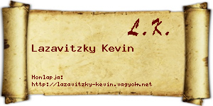 Lazavitzky Kevin névjegykártya